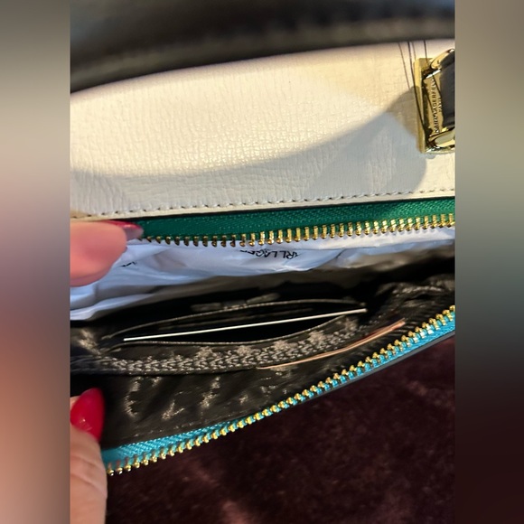 NWT, Karl Lagerfeld Paris Simon Top Handle Studded Crossbody - Picture 7 of 7